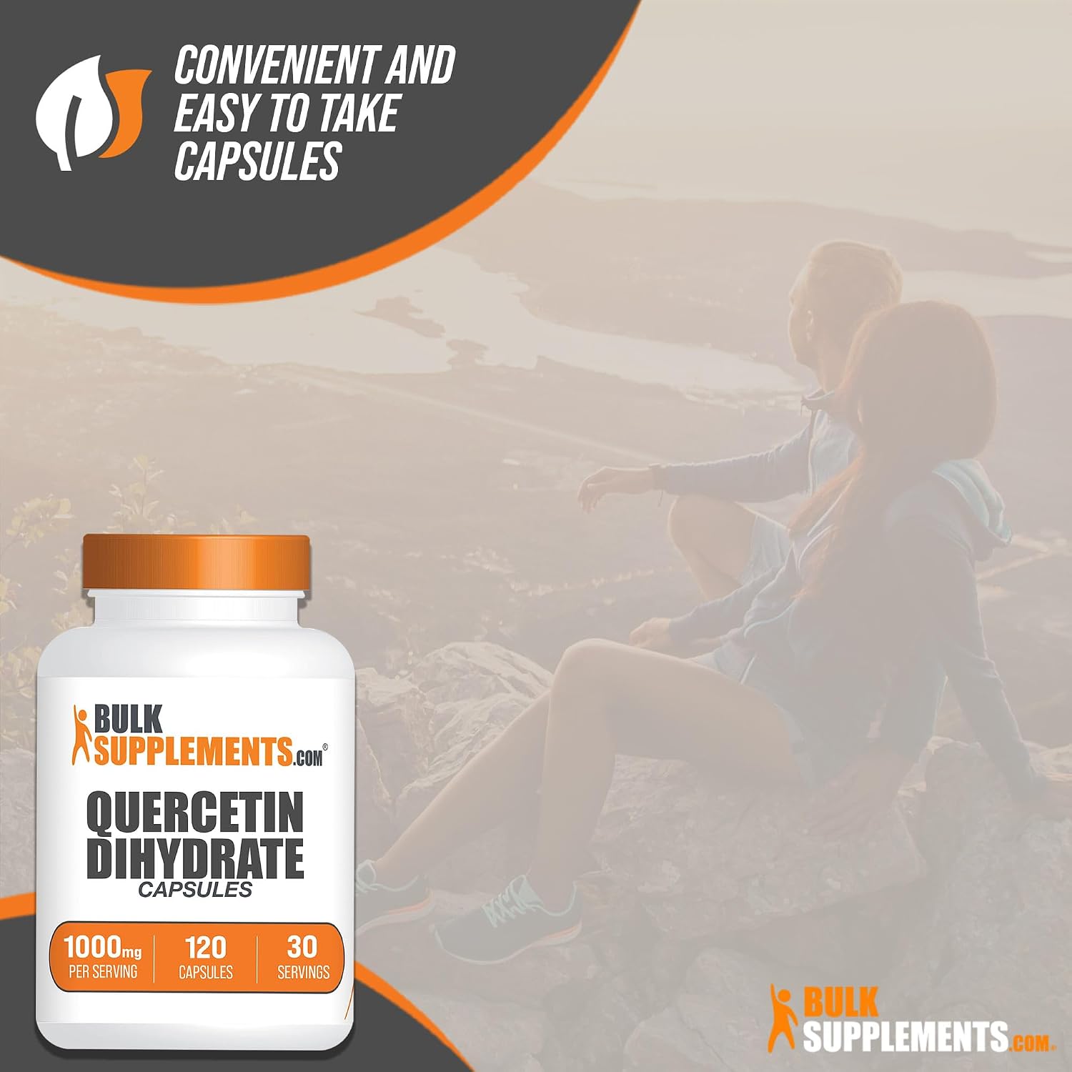 BulkSupplements.com Quercetin Dihydrate Capsule - Quercetin Supplements, Quercetin 1000mg, Quercetin Capsules - Antioxidants Supplement, 4 Capsules per Serving, 120 Capsules