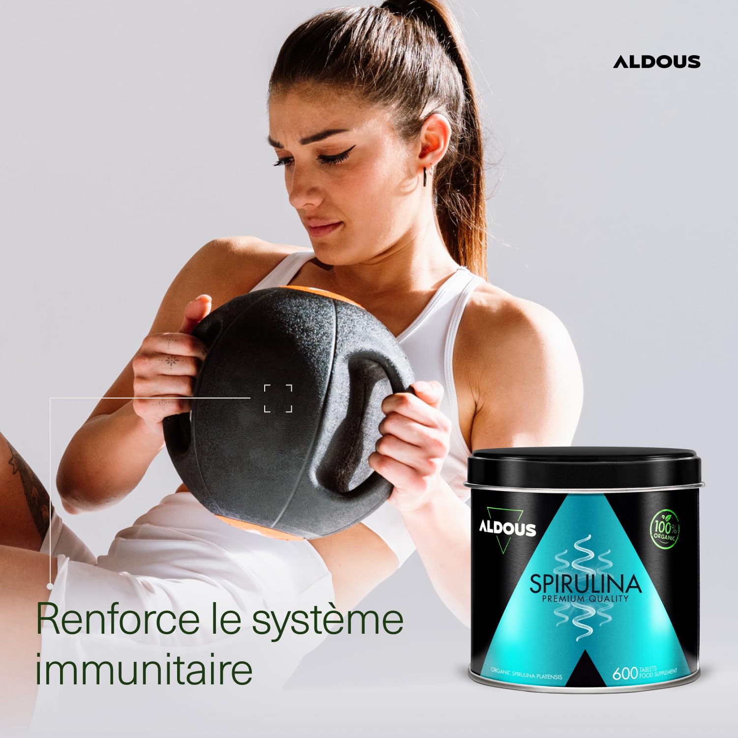 Spiruline Bio Comprimés - 600 Comprimés - Dose 3000mg - Detox - Riche en Phycocyanine & en Protéines - Complement Alimentaire Fatigue & Immunité Adulte - Minéraux & Vitamines - Sans Plastique