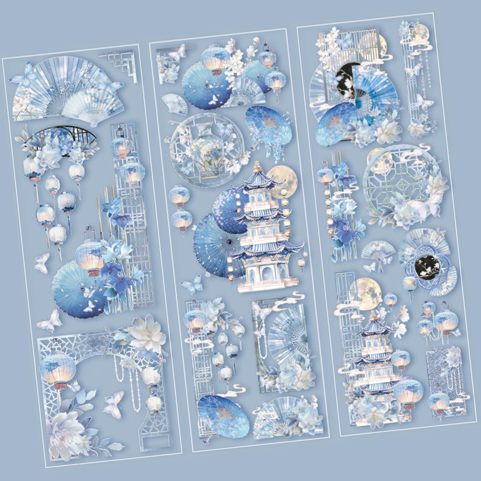 Artistic Decorative Scrapbook Stickers for Adults, Students, Journaling Stickers, Book, Aesthetic Scrapbook Stickers, Scrapbooking