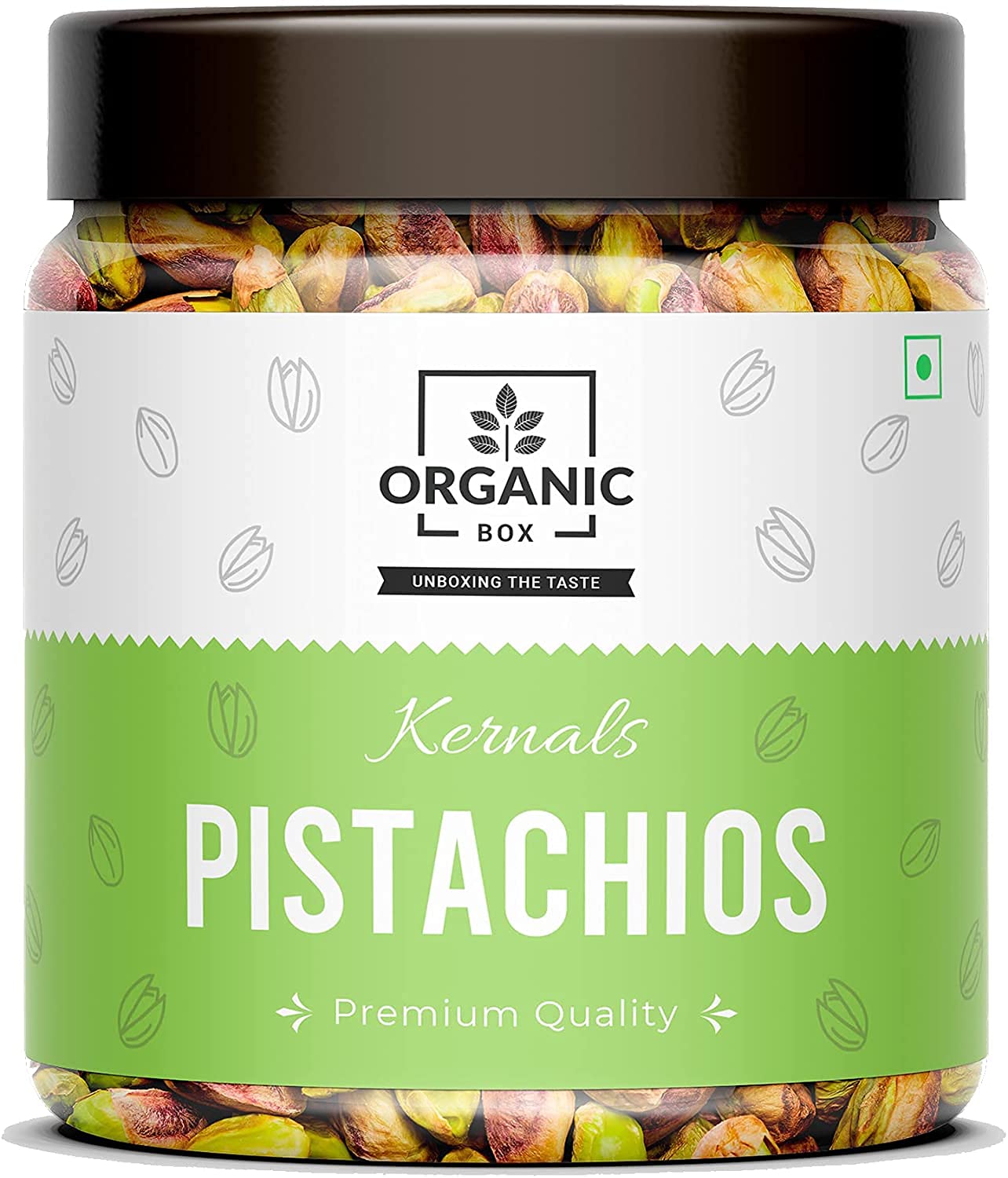 Organic Box Premium Plain Unsalted Pistachio Kernels Without Shell | Sada Pista Dried Fruit, 250 Grams - Big Size