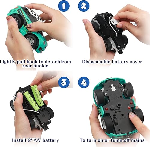 Miniatura 4 de EHO Regalos para niños de 2, 3, 4, 5 años, auto a control remoto para niños de 2 a 5 años, juguetes de automóvil para niños de 2 a 5 años, mini auto