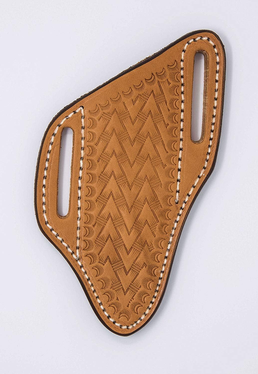 Leather Pancake Crossdraw Knife Sheath, Fixed Blade, Medium