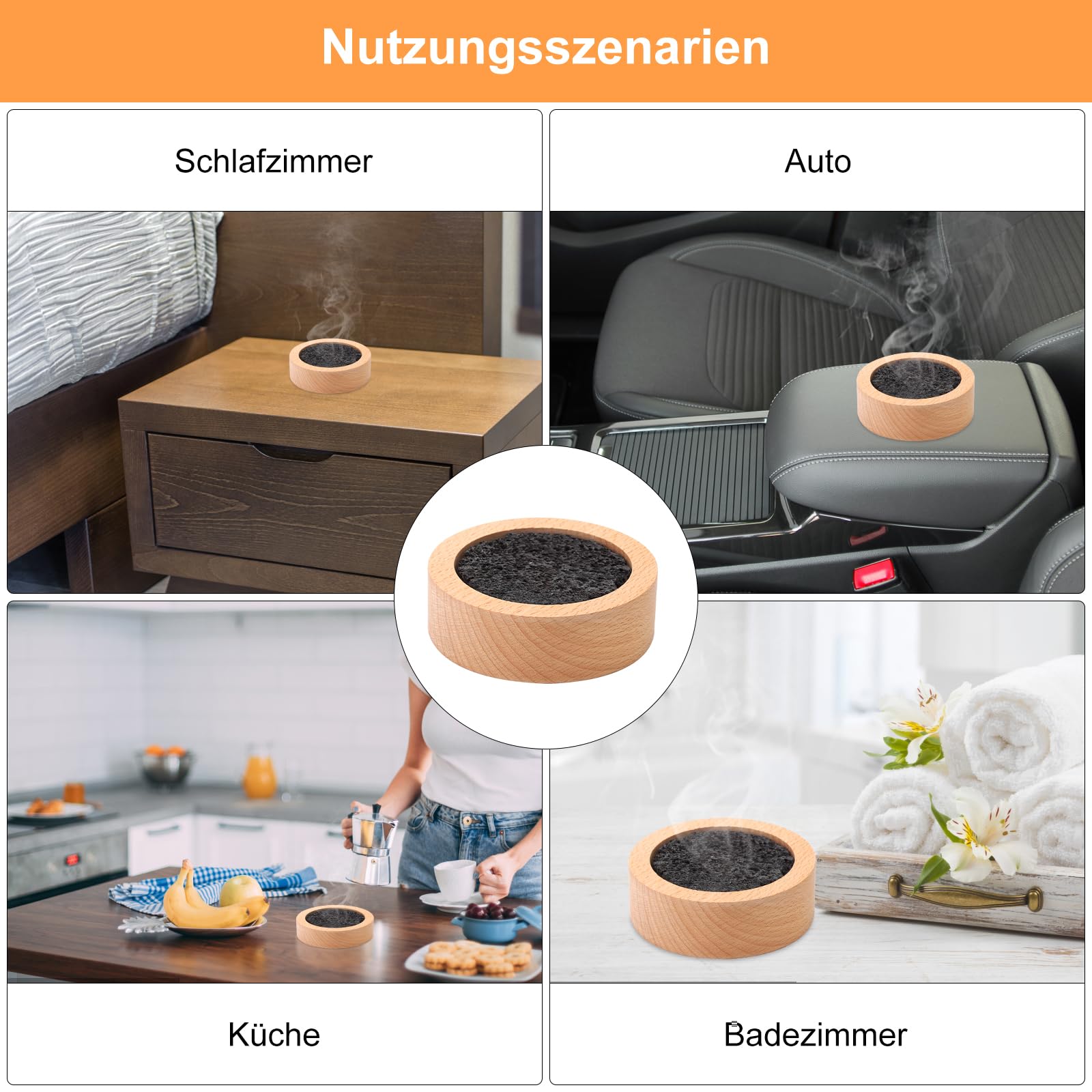 HENGBIRD Kamień zapachowy, naturalny kamień lawowy, dyfuzor, kamienie zapachowe do olejków eterycznych, dyfuzor do aromaterapii, do sypialni, salonu, sauny, łazienki, biura, samochodu