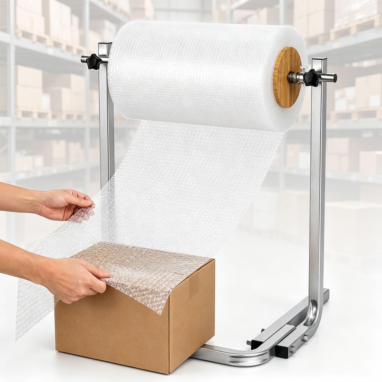 Dispenser Per Rotoli Di Pellicola Da Imballaggio, Dispenser Per Rotoli Di Pellicola Autoportante, Supporto Per Pellicola In Schiuma, Acciaio Zincato Per Attrezzature Di Spedizione Commerciali,