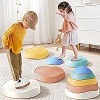 TinyLand 5pcs Non-Slip Stepping Stones for Toddlers 3-5 | Sensory Balance & Coordination Toys Indoor Outdoor