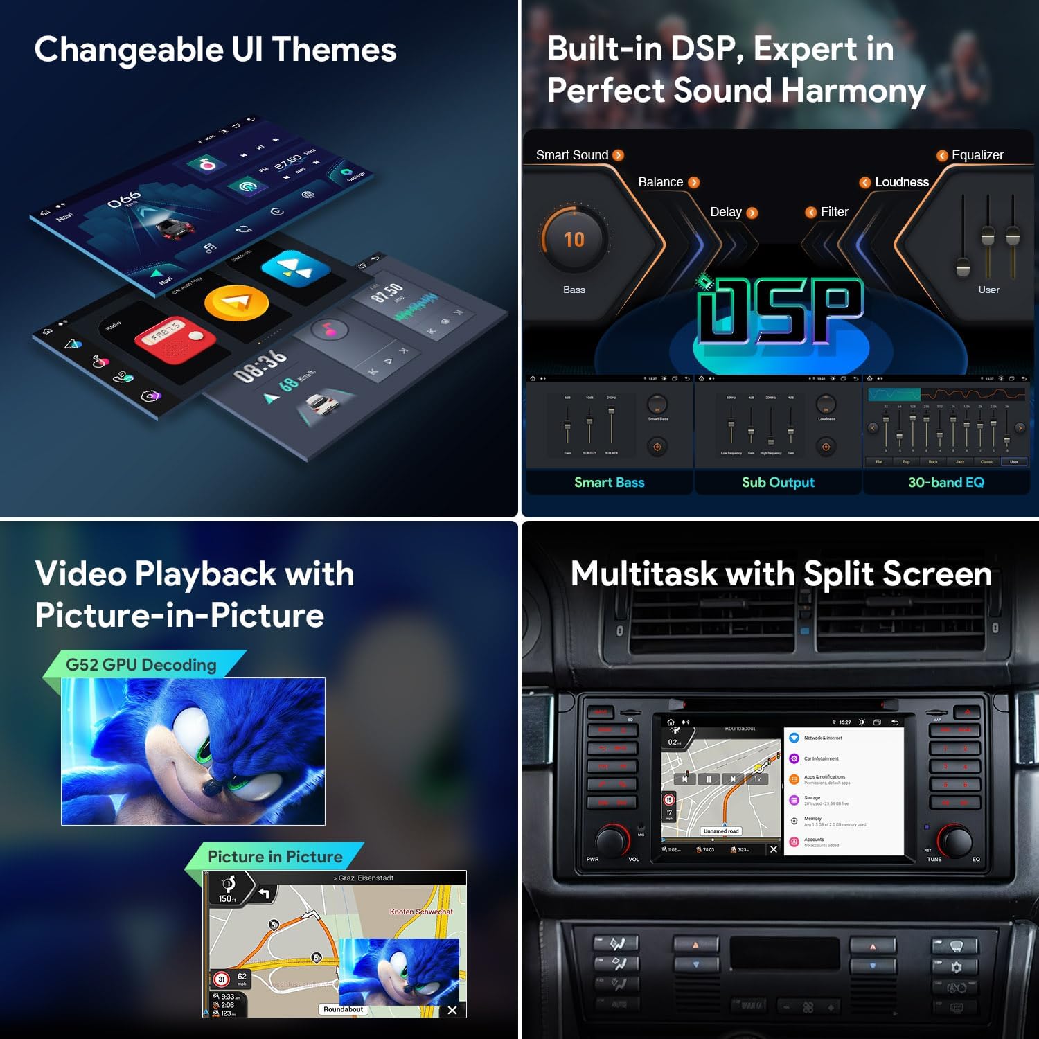 XTRONS Car Stereo 4G LTE, Dual Band WiFi, and USB Tethering