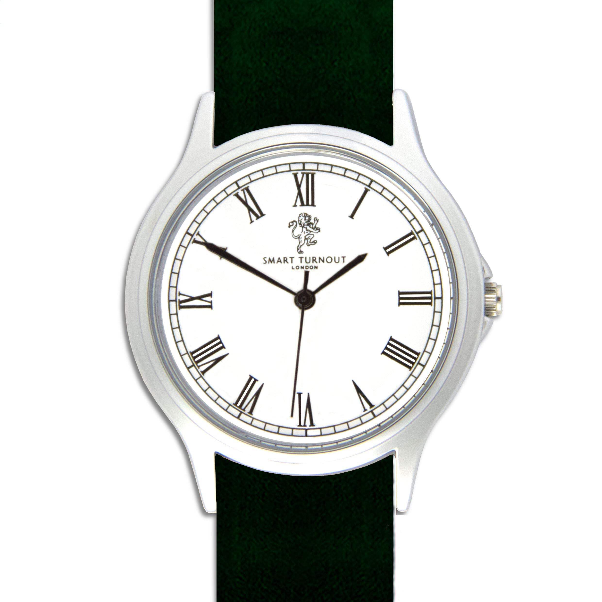 Smart Turnout Equerry Watch Racing - Correa de reloj NATO de piel verde