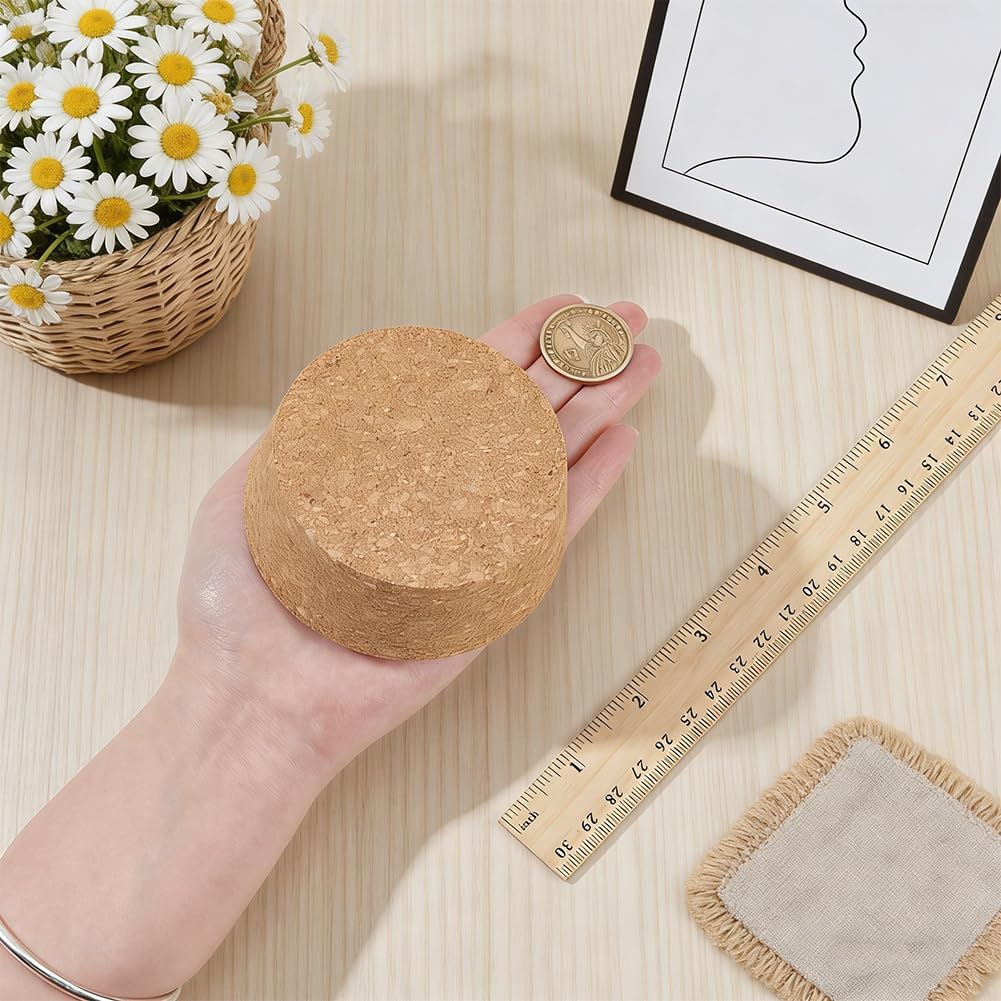 OLYCRAFT Large Cork Stoppers 2.3-3.1 Inch Cork Bottle Stoppers Tapered Corks Plugs Corks Canning Jar Lids Wood Tapered Plugs Wooden Taper Stopper for Kitchen Glass Bottles Mason Jars