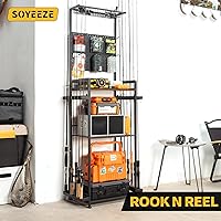 Vista 7 de SOYEEZE Fishing Rod Holders for Garage,Fishing Gear Holder for Fishing Rod Tackle Box Storage，Fishing Pole Holders Reel Rack