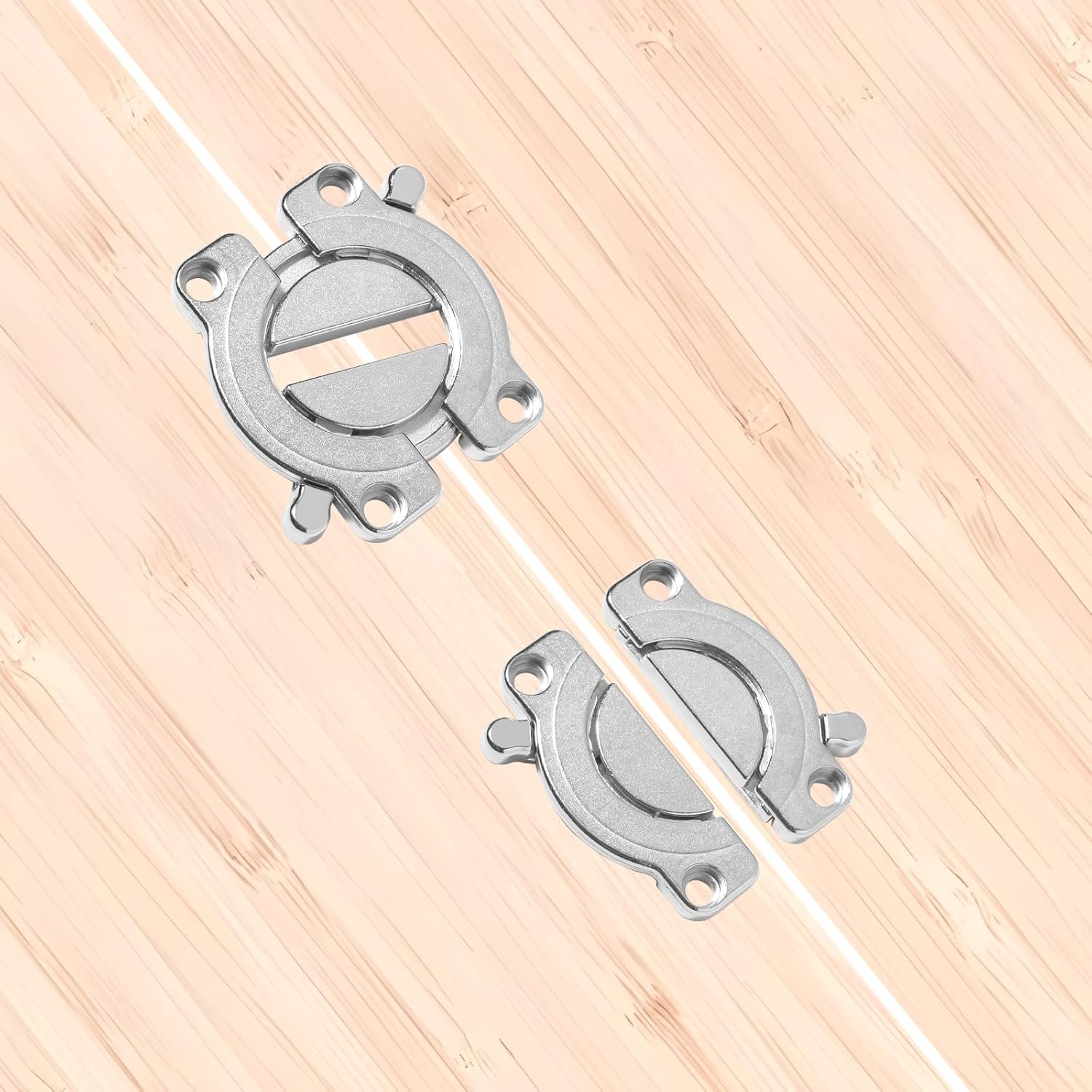 8-Piece Table Connector, Table Buckle Connectors with Screws, Zinc Alloy Rotating Lock and Unlock Hardware Connector for Tables, Cabinets, Desktop