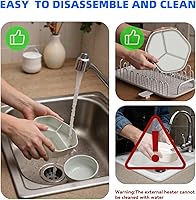 Vista 7 de Lonchera eléctrica inalámbrica, lonchera calentada a batería, calentador de alimentos autocalentable recargable de 16000 mAh con función