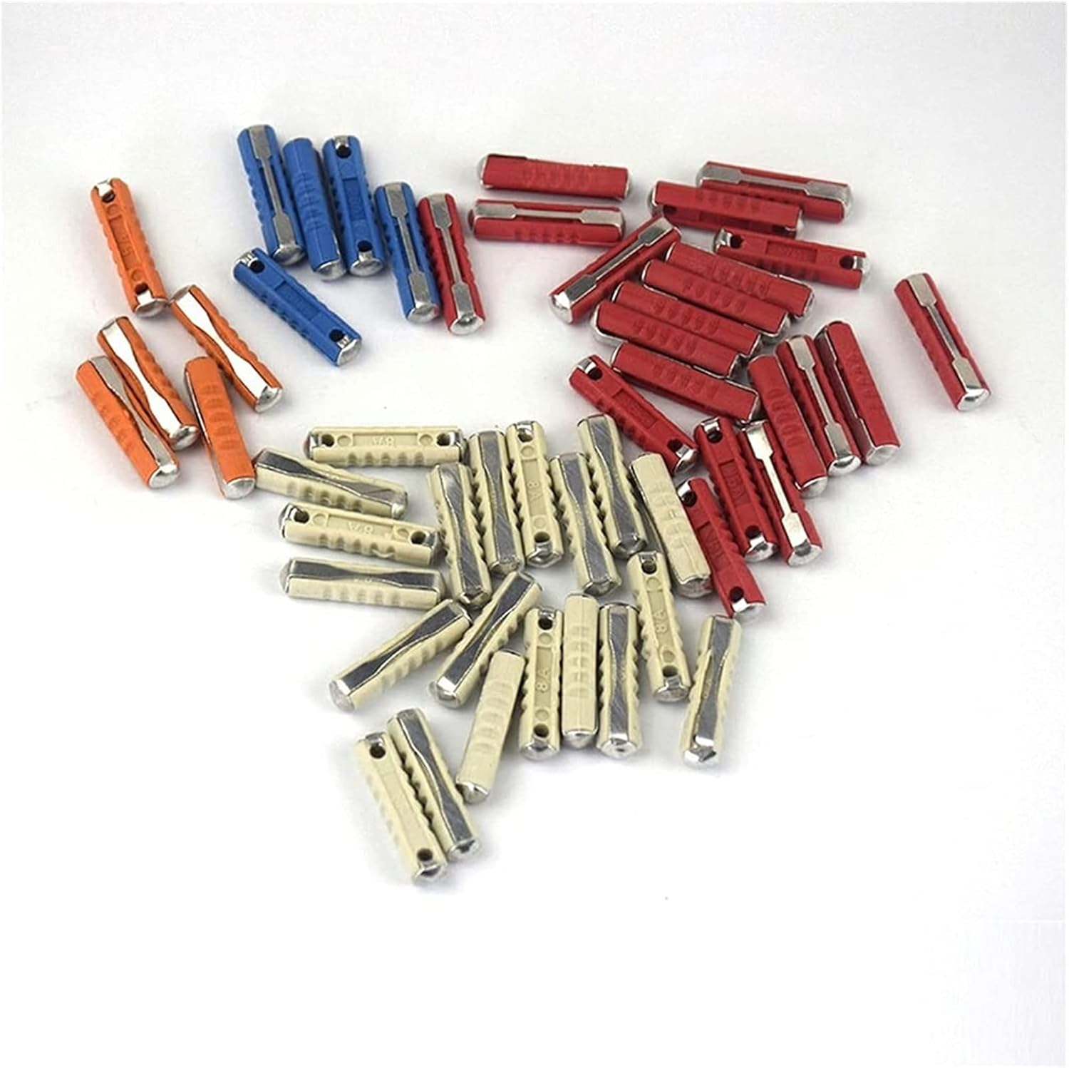 Fuse 50Pcs/Kit 5A 8A 16A 25A Classic Car Auto Fuses Kit Ceramic Car Fuse Bullet Automotive European Fuse