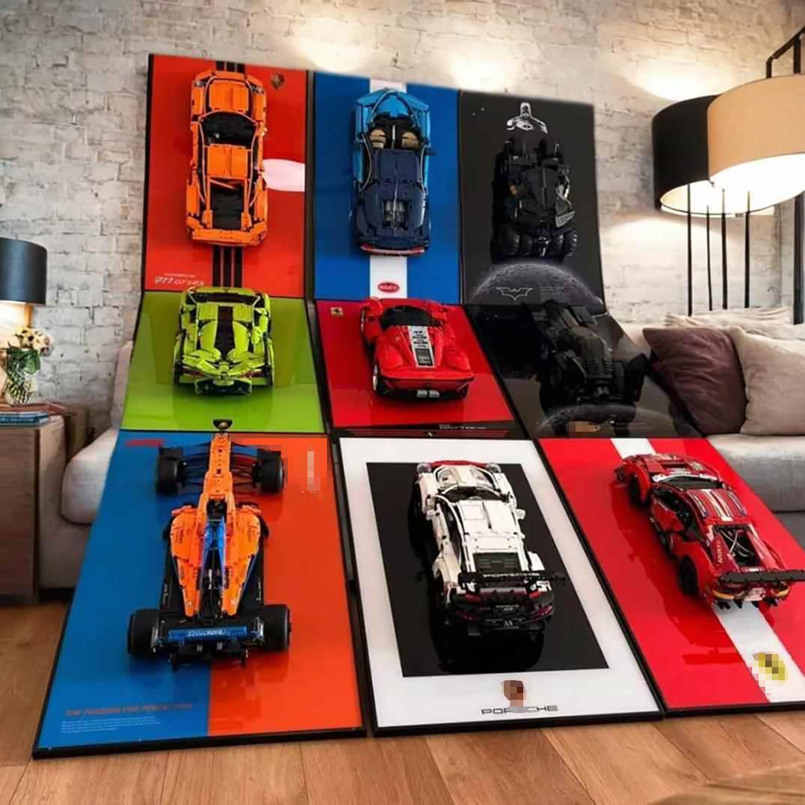 Display Wall Board for Lego Tech*NIC Oracle Red Bull Racing RB20 F1 Car, 80X50 cm Display Board for Lego 42206 Car Wall Mount (Without Model) (B)