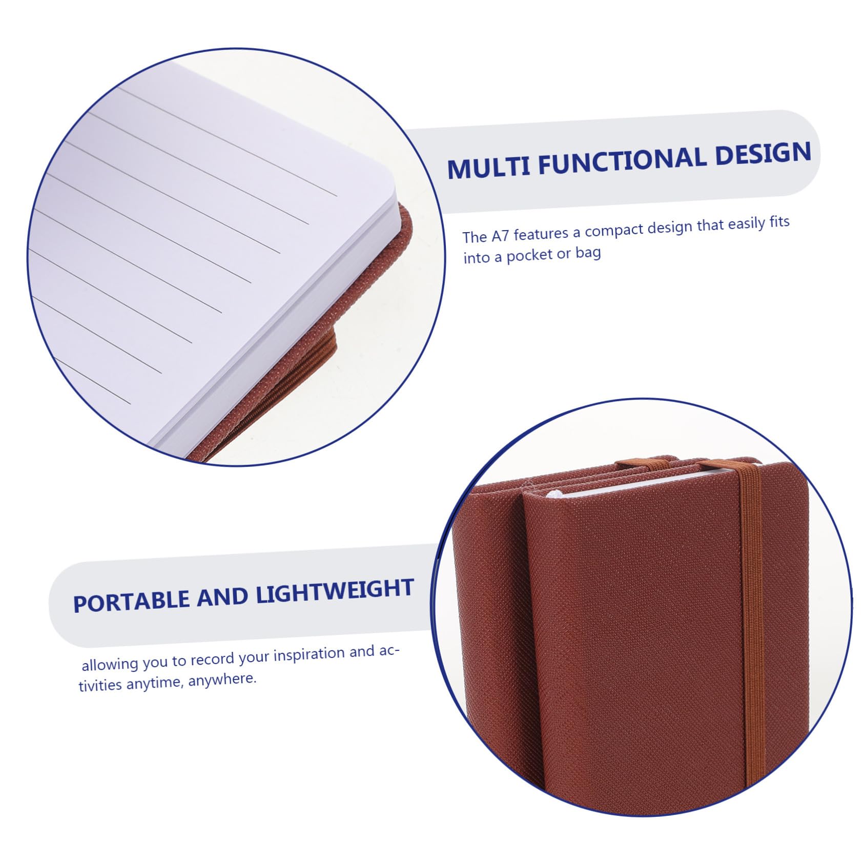 Gatuida 10pièces Carnet de Poche Lot de Format Portable avec Marque-page pour Voyages Bureau École Gestion