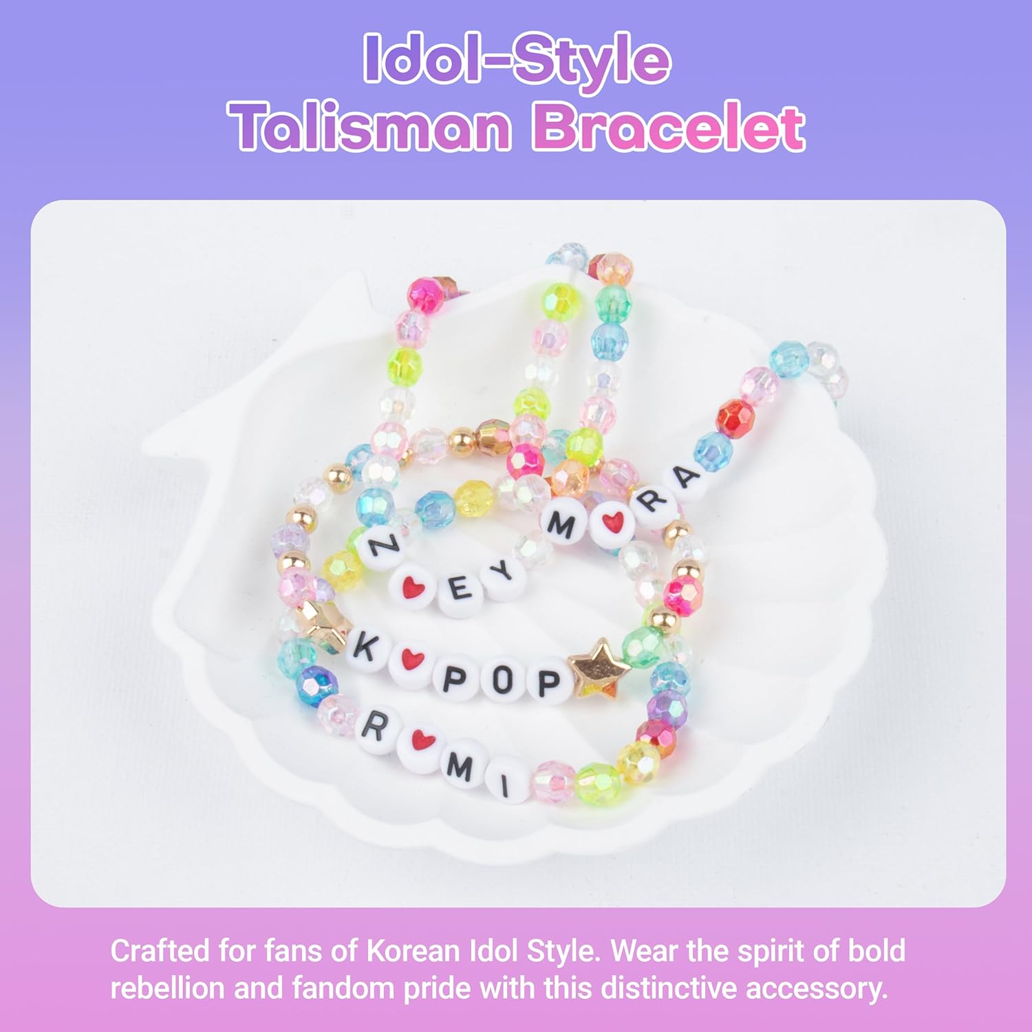 Stackable Beaded Friendship Bracelets Set for Women Cosplay Stretch Layered Bracelets Birthday Christmas Gifts for Daughter - Image 2