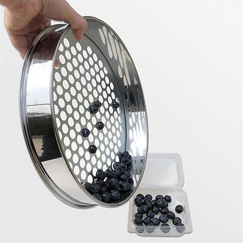 Miniatura 3 de Fine Mesh Sieve, 304 Stainless Steel Mesh Sieve 1-50 mm Hole Kitchen Baking Food Bean Filter Screen(Hole Diameter 6 Mm,10 cm Diameter)