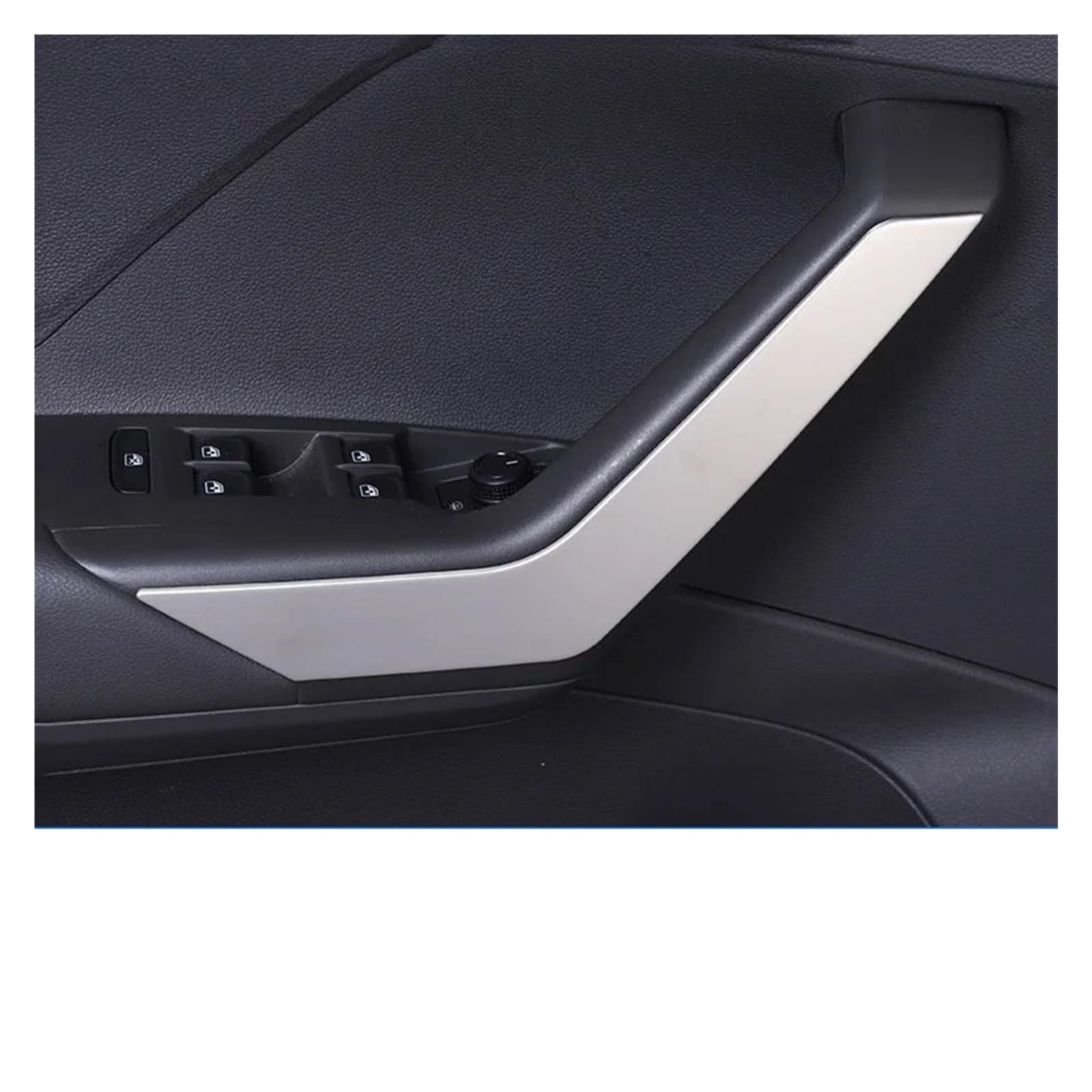 for VW for T-Cross for Tcross 2019 2020 2021 2022 Car Interior Door Handrail Trim Garnish Strips Cover Styling Stickers Car Trim Interior(Silver Matte)