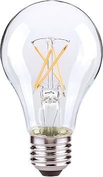 Satco 21734-7.5W A19 LED Clear Medium base 3000K 120V 4-Pack A19 A Line Pear LED Light Bulb