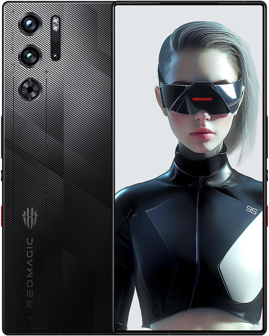 REDMAGIC 9S Pro 120Hz Gaming Phone, 5G Android Smartphone, 12GB RAM+256GB ROM, Snapdragon 8 Gen 3, 6.8" AMOLED Full Screen, FHD+, 50MP Camera, Dual-Sim, Unlocked Mobile Phone Black