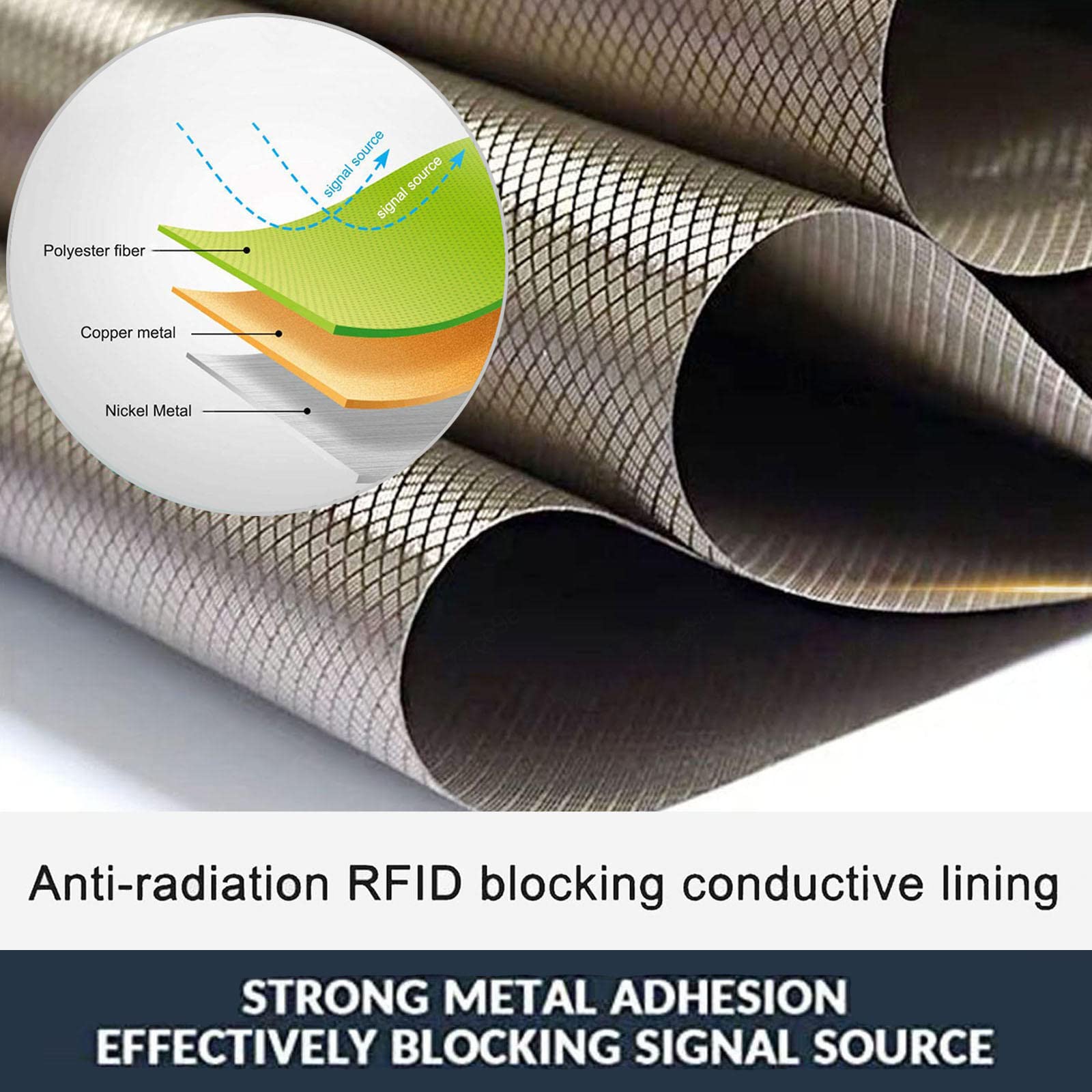 Tela de blindaje de radiación, material bloqueador EMF, blindaje EMI RFID, antirradiación, bloqueo de RF para señales 5G, WiFi, celda, Bluetooth, 6 m