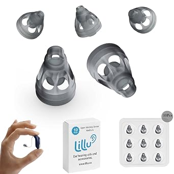 10 pcs Phonak Open Smokey 5.0 Hearing Aid Domes Medium Size 0.35inch=9mm, Phonak Hearing Aid Accessories, Hearing Aid Domes for Audeo Marvel Paradise Lumity Accessory