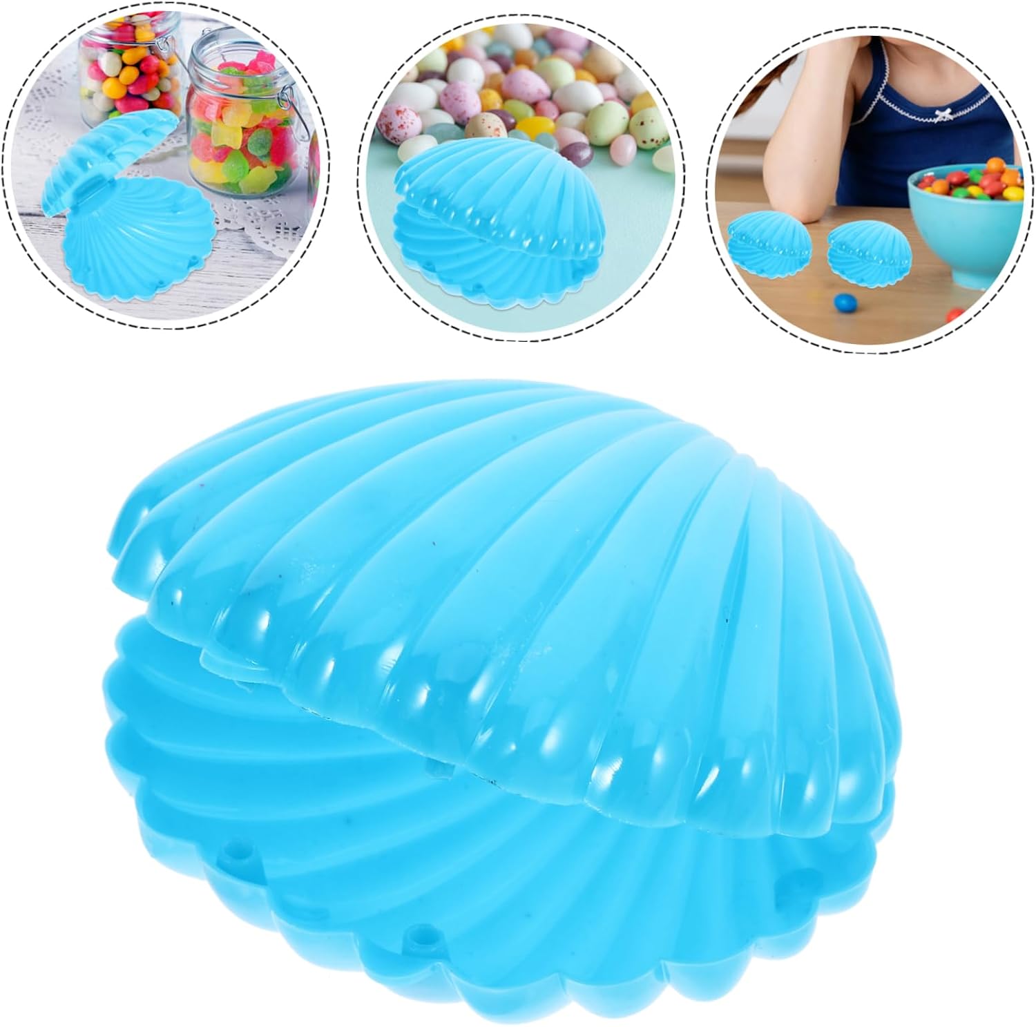 10Pcs Shell Shape Jewelry Box Wedding Candy Boxes for and Treats Decorative Containers for Earrings and Items Unique Design image 2
