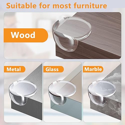Miniatura 5 de 16 protectores de esquina para bebé, protectores de esquina de mesa transparentes a prueba de bebés, productos de seguridad para bebés, esquinas y