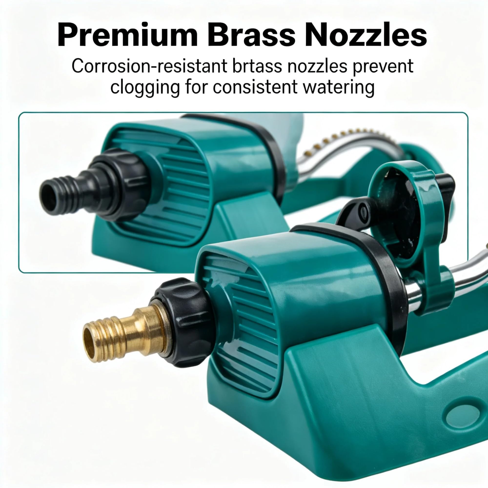 Irrigatore Oscillante per Prato, Rotazione Automatica a 360° per Giardino, Cortile, Prato, Orto e Patio(10m)