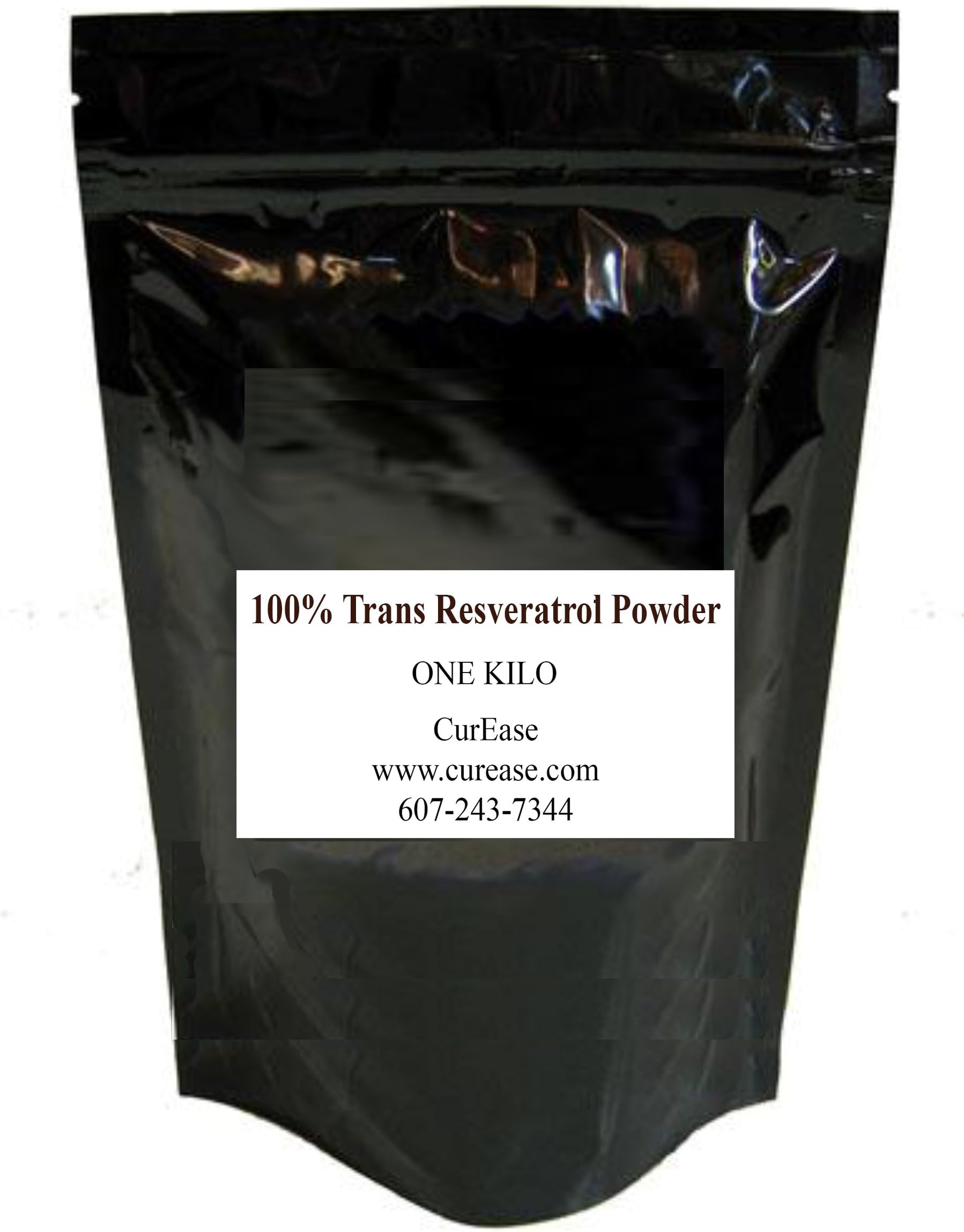 CurEase 100% Trans RESVERATROL Powder No Emodin No Additives ~ Kilo ~ 4000 Servings 2 Pound 2.2 Lbs