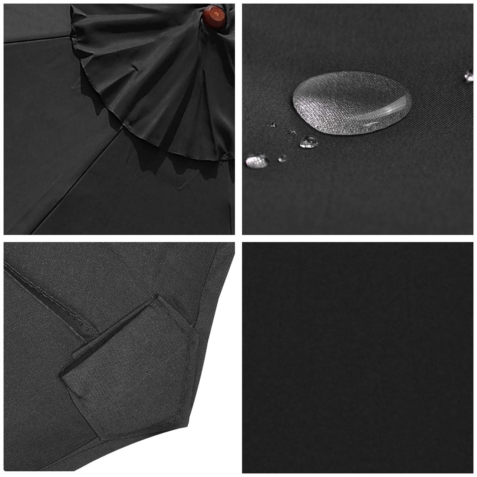 Toldo De Repuesto para Sombrilla 3 M, 8 Varillas, Resistente Al Agua, Exteriores, Cubierta para Jardín, Patio, Patio Trasero, Piscina, White