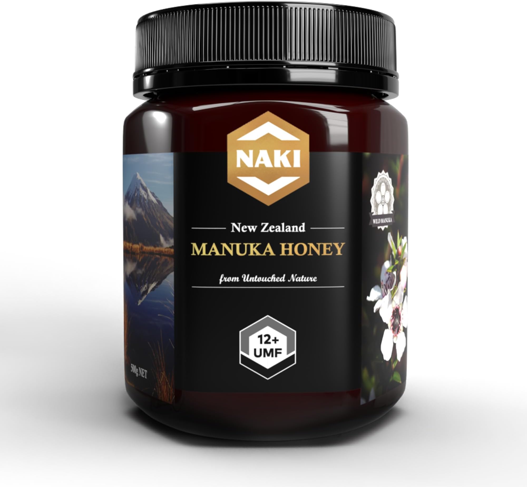 NAKI Manuka Honey Tested. Traceable. Certified 100% New Zealand Honey UMF 12+ MGO 350+, 17.6 Oz