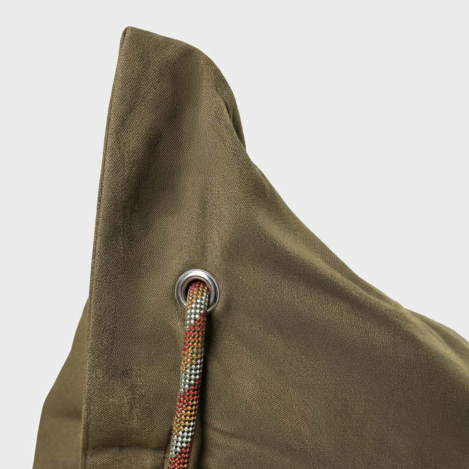 Fauteuil sac d'extérieur Thera en polypropylène couleur Olive – Pour jardin et terrasse
