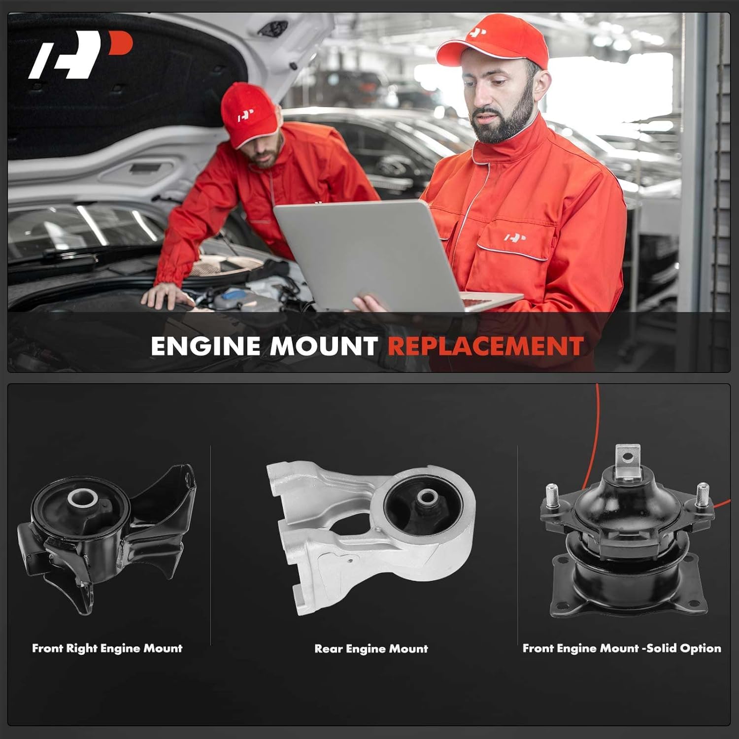 A-Premium Set of 3 Engine Motor Mount Set Compatible with Honda Odyssey EX LX 2005 2006 2007 V6 3.5L, VTEC Engine