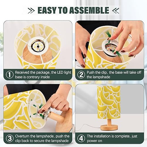 Miniatura 4 de Table Lamp Table Led Lamp Classic Yellow Bananas Lamps for Small Spaces Hurricane