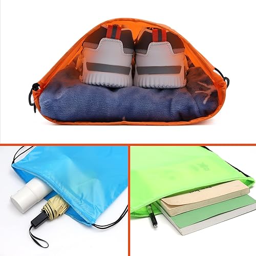 Miniatura 7 de Paquete de 72 bolsas de mochila con cordón, bolsas con cordón, bolsas de cincha a granel, bolsa de gimnasio, bolsa de cuerda, mochila a granel, Azul