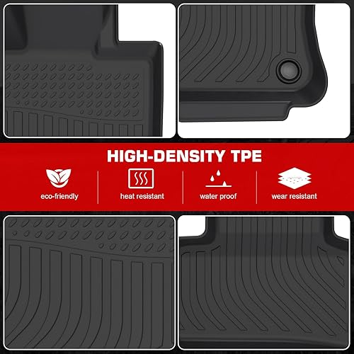 Miniatura 4 de IKON MOTORSPORTS Alfombrillas de suelo de TPE 3D, compatibles con Mercedes-Benz Clase GLC 2023-2024, forros antideslizantes impermeables para todo