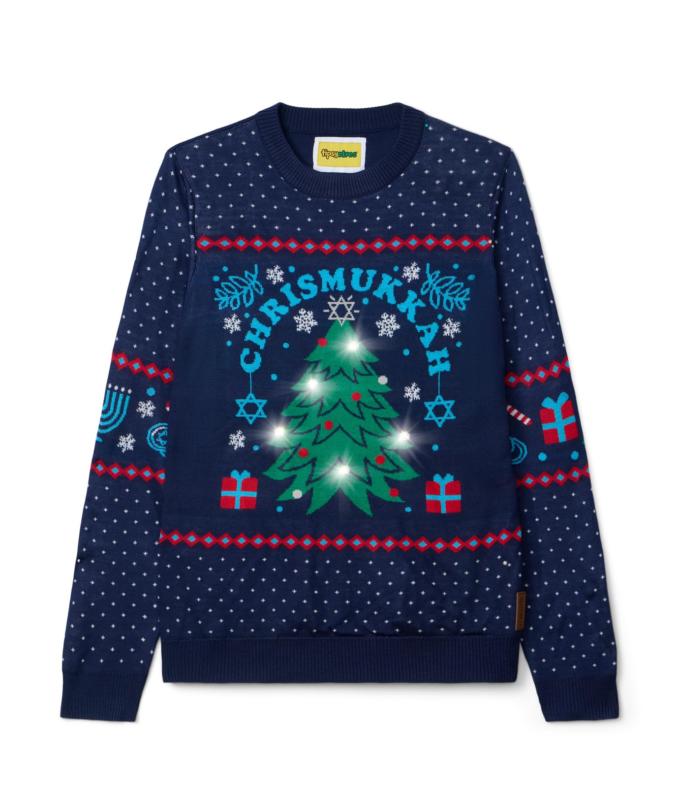Tipsy Elves Men's Ugly Hanukkah Sweaters - Funny Holiday Sweaters for Men - Fun Winter Pullovers