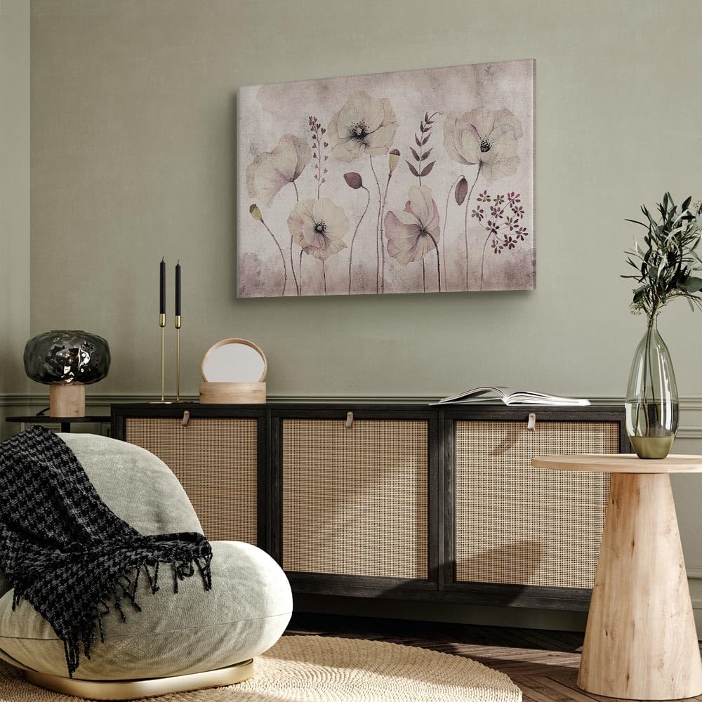 Akustikbild Mit Blumenmotiv – 60x40 Cm, Schallabsorbierend, Für Bessere Raumakustik