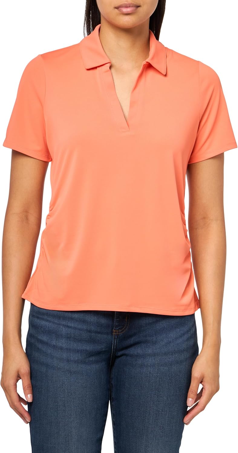 Stella Parker Women's Short Sleeve Tennis-Golf Polo Top-UPF+, Quick Dry, Moisture Wicking