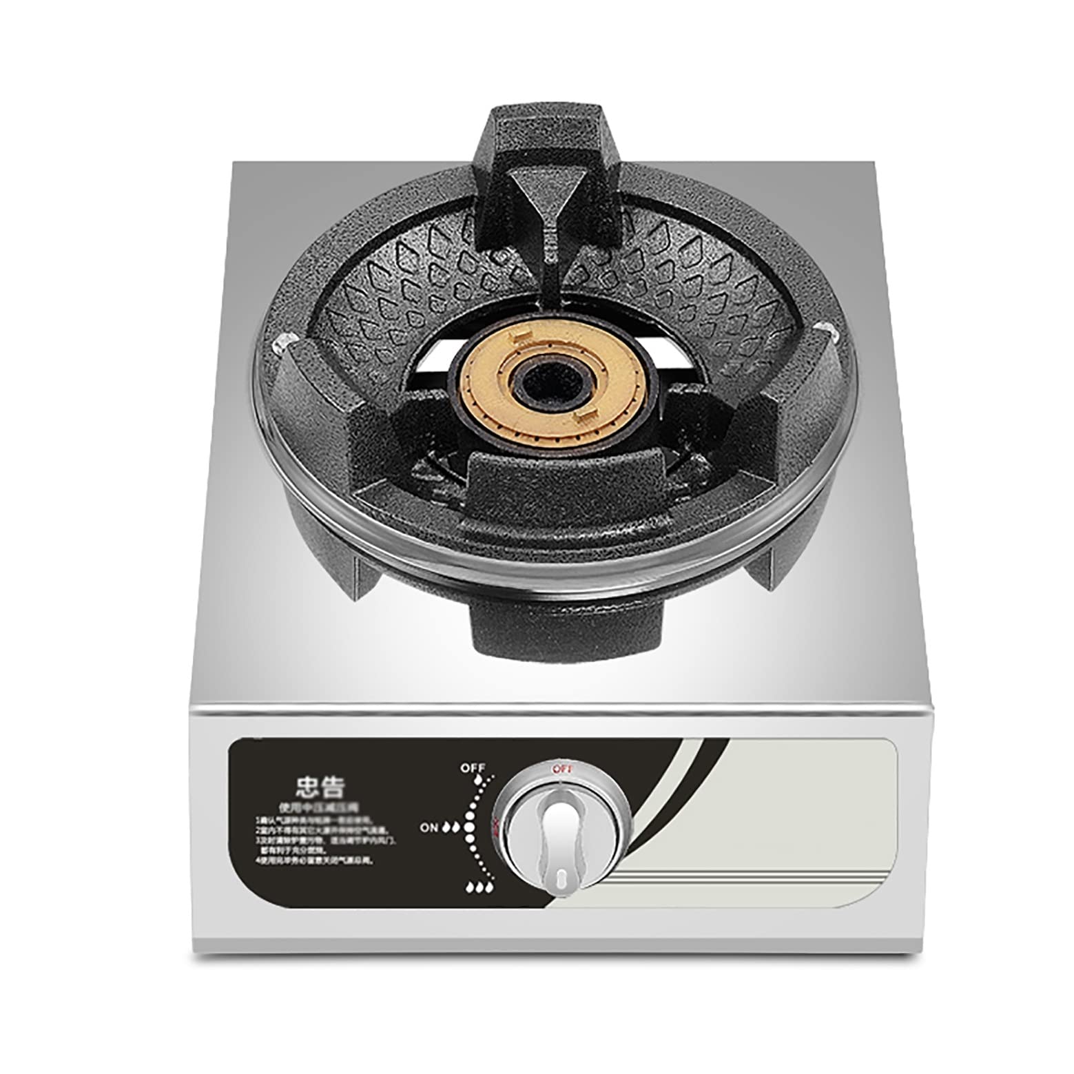 Fornello A Gas, Corpo In Acciaio Inox, 3 Bruciatori, Utilizzo Interno