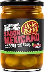 Vale Fértil Azeitona Verde Em Conserva Graúda Mexicano Vidro 300G