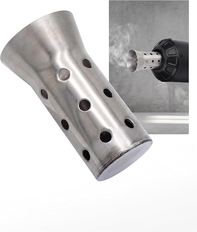 51mm/2inch Motorcycle DB Killer, Stainless Steel Exhaust Muffler Silencer Baffle, Removable Noise Reduction Silencer, Universal Modified Pipe Accessory for Dirt Bike, ATV, Scooter (Silver)