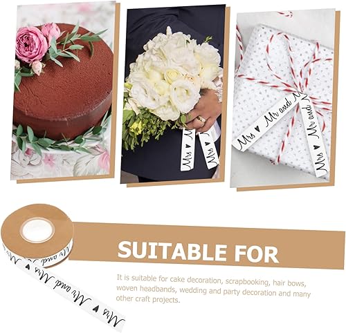 Miniatura 7 de Anneome Diseño de letras de boda, decoración de envoltura de algodón, cinta para manualidades, álbumes de recortes y decoración, longitud de corte