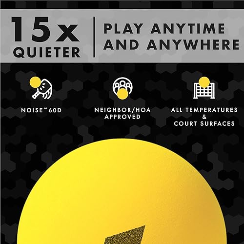 Miniatura 3 de CORE - Pelotas de pickleball silenciosas y silenciosas, bolas de espuma para jugar en interiores y exteriores, reducción de ruido y alto