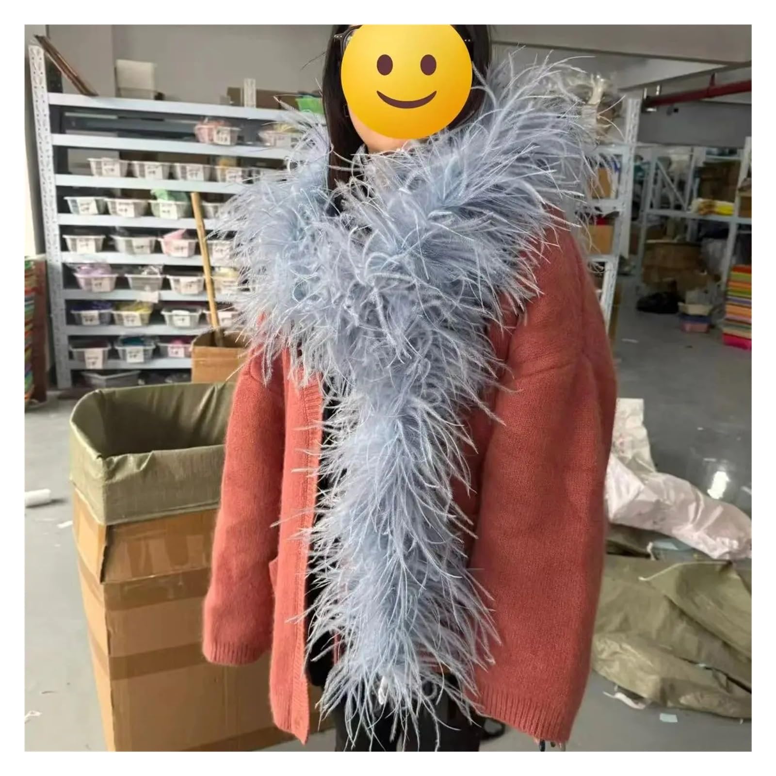 Bunte Federboas Straußenfeder-Boa-Schal, Flauschige Plumas-Boas, Schals, Hochzeitsdekoration, DIY-Party, kreatives Kleidungshandwerk(Color 36)