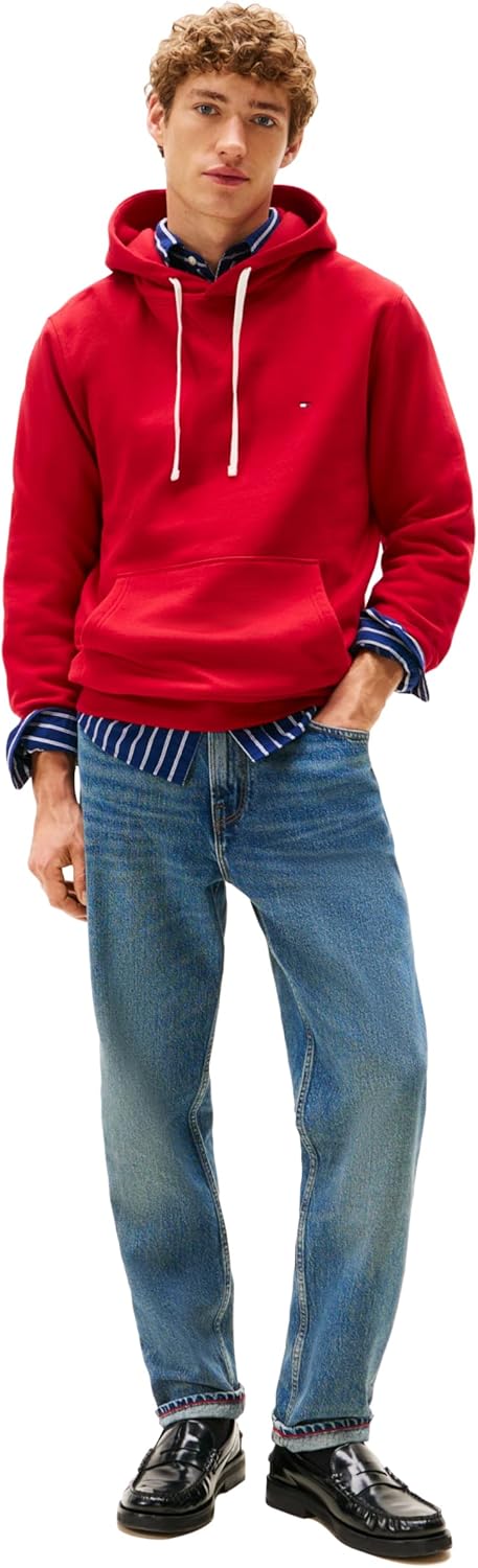 Tommy Hilfiger mens Medium Weight Solid Fleece Hoodie Sweatshirt, Also Available in Big & Tall - Image 3