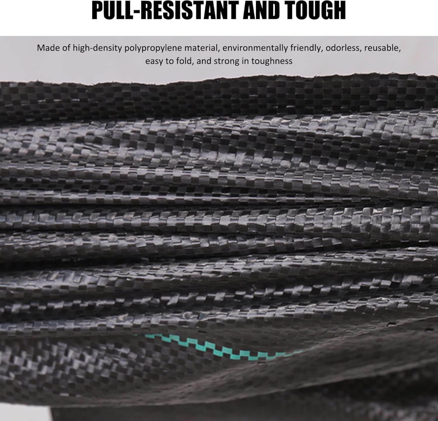 Garden Weed Control Mat - Heavy Duty PP Weed Barrier Landscape Fabric Ground Cover Garden Mat for Flower Bed, Mulch, Driveway, Yard/Black / 0.4X200m