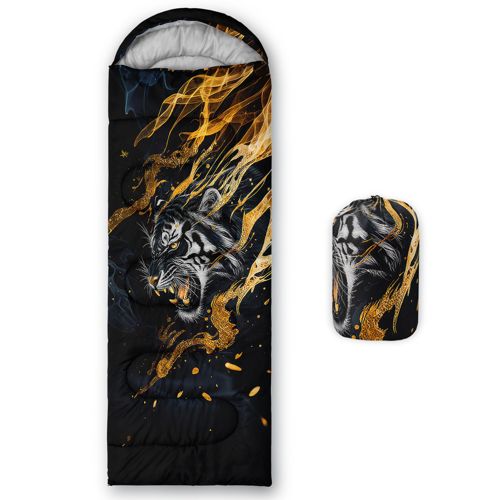 QOOMO Ball Flower Camping Sleeping Bags,3 Season Warm &amp; Cool Weather,Lightweight,Waterproof Sleeping Bags for Adults &amp; Kids,Traveling,and Outdoors,Camping Gear Equipment