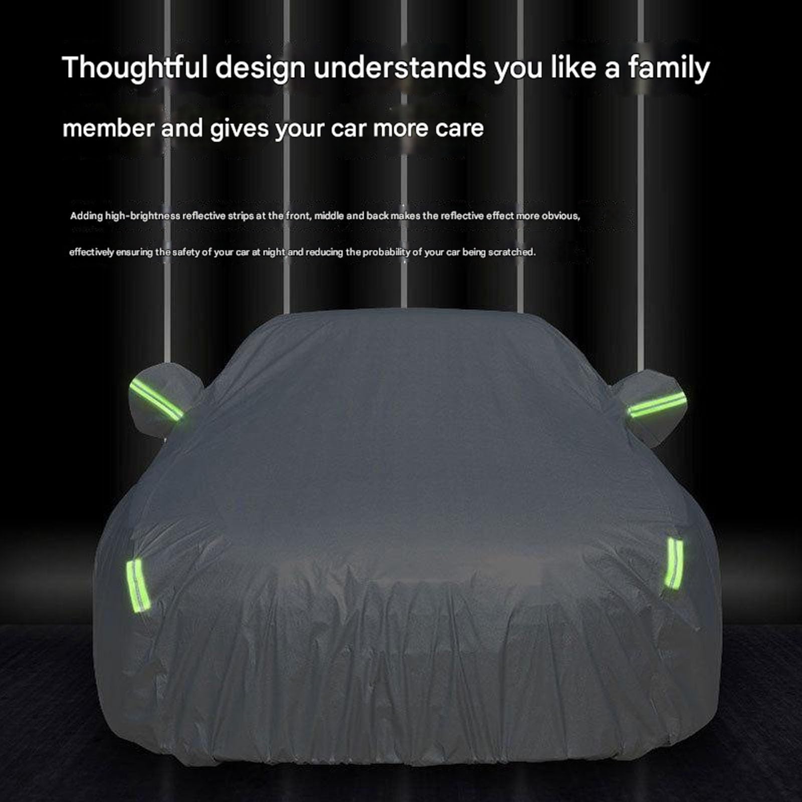 Car Cover Waterproof Breathable 530 x 200 x 150 cm Wodoodporny, Pyłoszczelny Uniwersalny Pokrowiec Samochodowy Na Zimę, Lato, Wszystkie Pory Roku, Biały