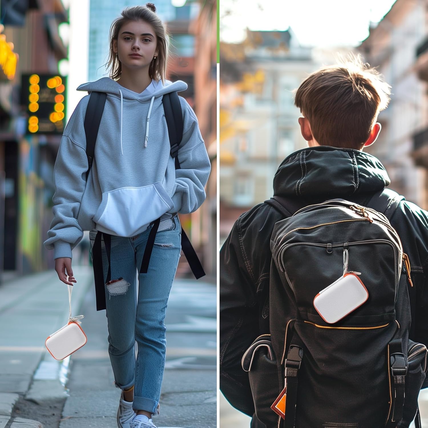 Carrying Case Compatible with JBL Go 4 - Portable Bluetooth Speaker Box Pro Sound, Also for Go 3/Go3 Eco/Go2 Waterproof Mini Wireless Speakers - Case Only (White) - Image 6